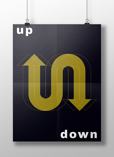 Up and down poster arrows minimalism poster poster art poster design posters typography up and down