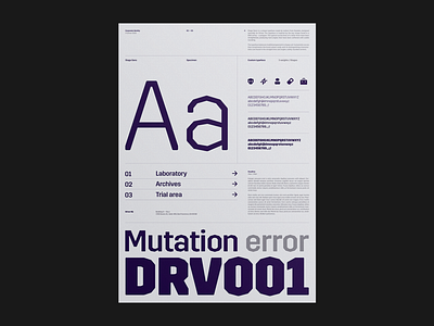 Driver Brand Poster branding driver genetics genomics hello monday logo pharma purple typedesign typeface