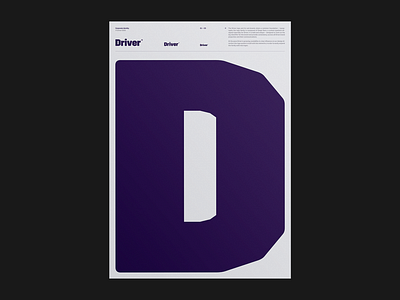 Driver Brand Symbol brand design brand identity branding driver hello monday logo logotype poster purple typeface typeface design