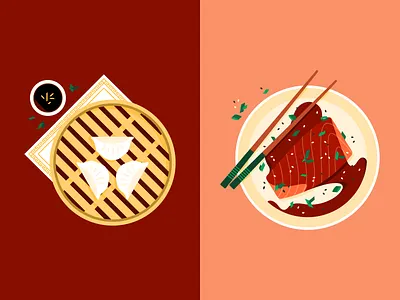 🥟🥟🥟 dim sum dining food restaurant teriyaki salmon