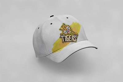Tiger mascot logo design on cap art customlogo design face mascot logo graphicdesigner graphicdesigners illustration logo logodesign mascot mascot character merchandies vector