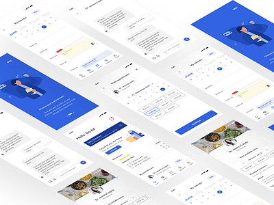 GI Trak App calendar ui chat ui healthcare app illustration medical app minimal onboarding product product design profile simple ui ui user experience uxui