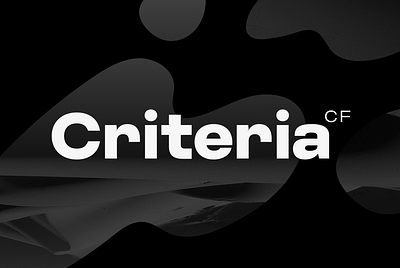 Criteria CF - geometric circular sans font bold branding connary fagen font geometric lettering logo typeface typography ui