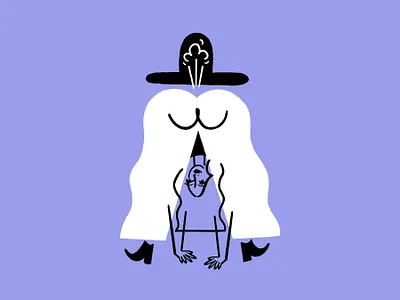 Farty hat ๐ฅณ๐๐จ booty butt design doodle fart funny hat illo illustration lol party party hat sketch woman