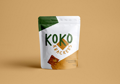 Koko Krackers crackers food green healthy homemade organic packaging