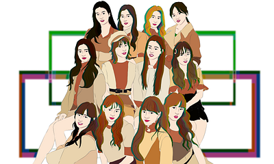 IZ-one cartoon digital illustration digitalart girl illustrator izone korean