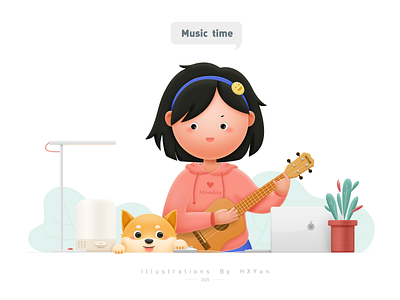 Music time branding design flat ios ps typography ui 应用 插图 类型