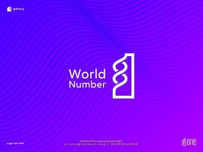 World Number 1 (One) 1 1 letter 1 number company logo design graphic design icon icon design logo design letter logo logo design number 1 one world