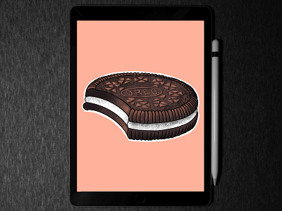 OREO illustration in ipad pro digitalart flatillustration illustration ipadpro procreate