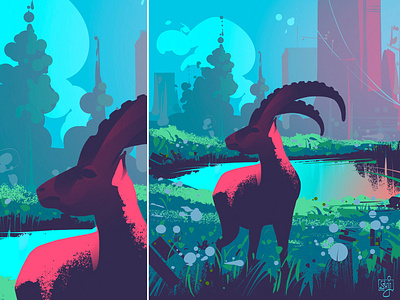 Chamonix editorial illustration illustration illustrator landscape landscape illustration nature art nature illustration procreate