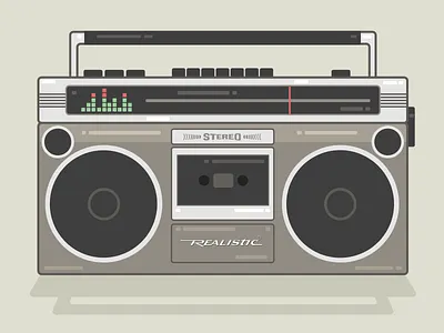 Boombox boombox flat illustration minimal vector