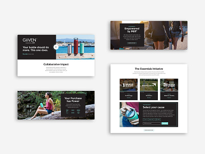 Amazon GiiVEN amazon design landing page ui ux water bottles