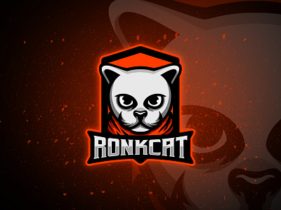 Ronkcat Logo Design animal brand cartoon cat catdog character design drawing esport esportlogo illustration illustrator logo logo gaming logo mark logodesign mascot orange vector vector art