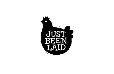 Just Been Laid bespoke branding chicken design egg eggs farming graphic design icon illustration illustrator lettering logo type typography vector