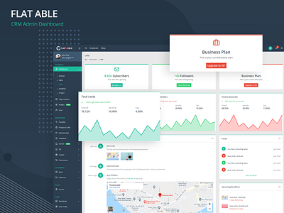 CRM Dashboard - Flat Able Admin Dashboards admin admin dashboard admin dashboard template admin design admin template admin templates admin theme analysis analytics chart analytics dashboard angular angular admin template angular dashboard branding crm crm dashboard project dashboard sales dashboard ui ux design uidesign