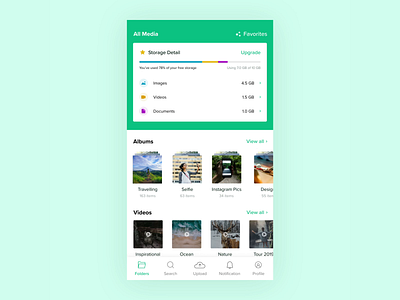 Cloud Upload UI doc mobile app picture upload ux video