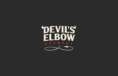 Devil's Elbow Brewery australia beer branding brewery dark design devil devil horns distressed dubbo eroded graphicdesign logo logo design logotype old sharp strong typography wordmark