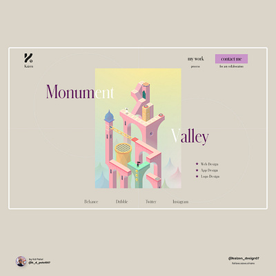 monument valley web design design illustration logo mockup ui uidesign uiux ux webdesign website design