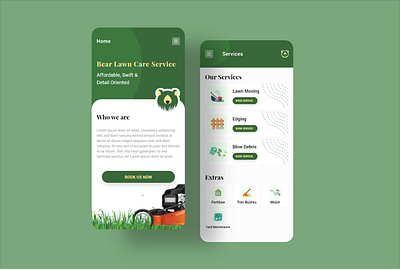 Lawn Care App app app design clean design lawn lawn care lawn care service minimal mobile mockup ui ui design ux ux design