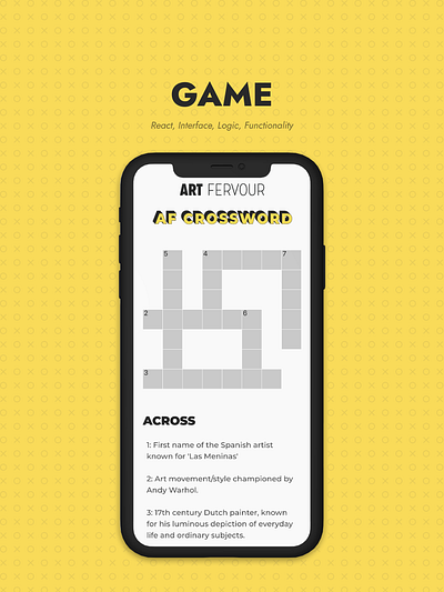 Crossword crossword design game mobile ui web