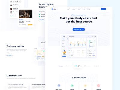 Cekul - Landing Page apps course design education educational elearning elearning courses exploration landing page minimalism ui uidesign user experience userinterface ux uxdesign web webdesign website