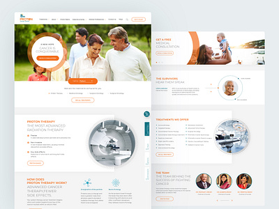 Apollo Proton CancerCentre cancer care design doctors hospital hospitals orange particles round teal ui website