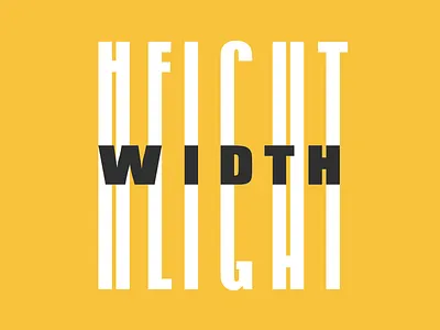 Height Width exercise illustration type