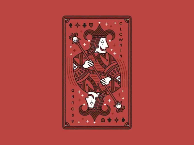 Clowning Around design editorial illustration playingcards