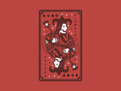 Clowning Around design editorial illustration playingcards