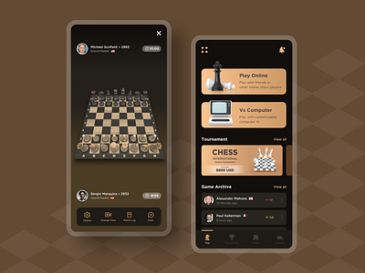 Online Chess App app app design chess game game ui ui