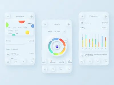 Budgeting App analytics banking budget creditcard diagram finance mint neumorphic neumorphism skeumorphic skeuomorphism