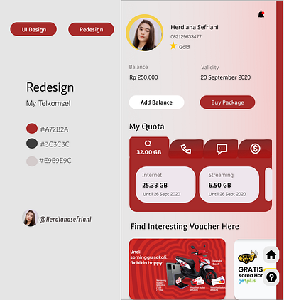 Redesign MyTelkomsel interface mobile app redesign app ui ux design uidesign ux design ux research