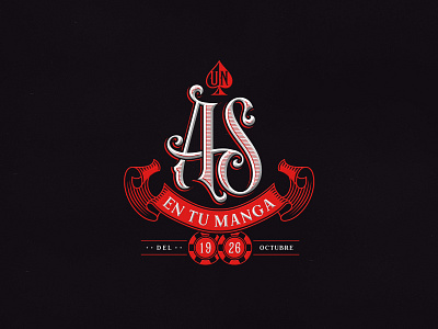 Un As En Tu Manga ace of spades cards design lettering logo poker