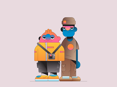 Dude character characterdesign clothes fashion gradient hype illustration illustrator shop