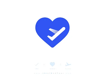 Medical Tourism Logo blue brand branding branding design brief flight flight ticket fly flyer design health heart heart logo logo medical minimal tourism tourist