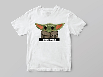 Baby Yoda artwork branding design posterart posters print sketch starwars tshirt design vector yoda