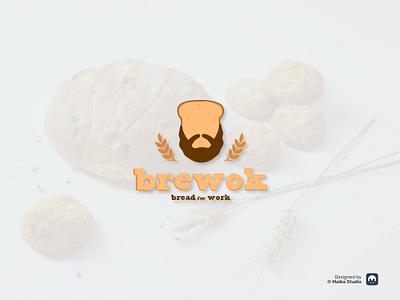 BreWork Logo branding bread bread for work breakfast design logo unique logo work working