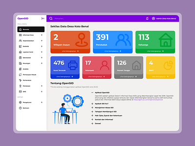 OpenSID Admin Dashboard UI Redesign admin admin dashboard admin design admin panel administrator app app design application clean ui dashboard dashboard app dashboard design dashboard ui data management design illustration management app management system simple design ui