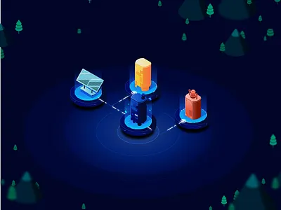 Isometric Styleframe 2d animation explainer explainervideo illustration isometric motion graphic technology video