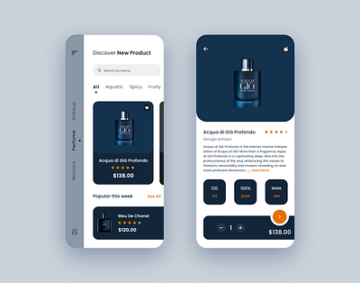Fashion E-commerce App adobexd app app design ecommerce app fashion app online store commerce perfume perfume bottle ui ui design ux