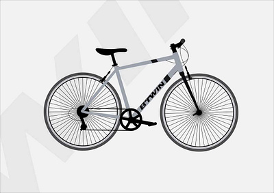 Drawing my bike BTWIN TRIBAN 100