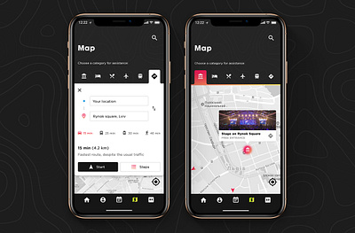 Map - Leopolis Jazz App app application festival festival app interaction interaction design jazz mobile app design mobile design ui ui ux