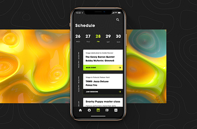 Schedule - Leopolis Jazz App app app design application application ui festival festival app interaction design jazz jazz festival mobile app mobile ui ui ux ui design