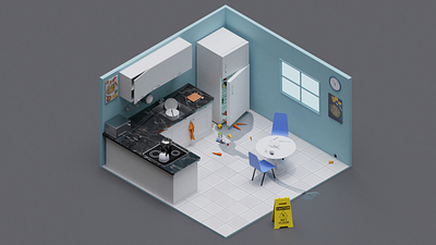 Isometric Kitchen Blender 2.8 3d 3d art blender design illustration isometric art low poly lowpoly minimal modeling