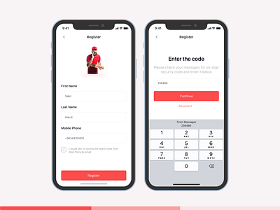 Alan Pizza | Register Form app app design apple developers development figma pizza pizza box pizza logo pizza menu ui ui design uidesign uiux ux