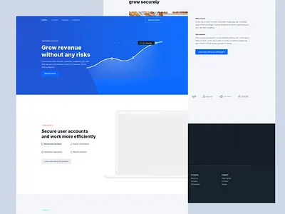 Fraud Prevention blue design fraud landing page safety trust ui ux web webdesign website