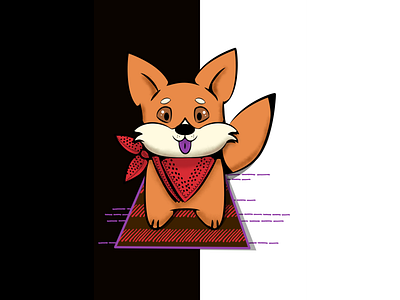 Akita or Chow Chow? affinity akita animal black white chow chow cute divertido dog fofo fox fun illustration kawaii pet purple raposa red wacom intuos