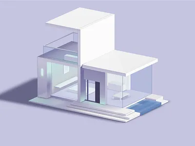 3D Modern House css3 javascript