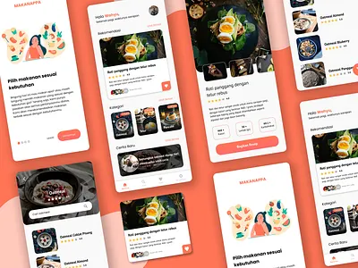 Food Recomendation Design App design food mobile design mobile ui recommend ui uidesign