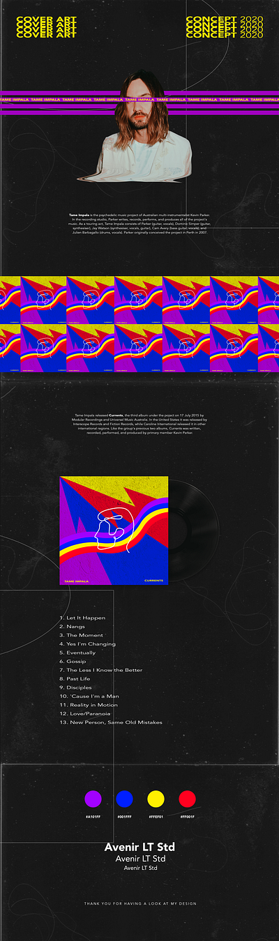 Album Cover Art Design - Tame Impala (1/4) adobe illustrator adobe photoshop design illustration music music art